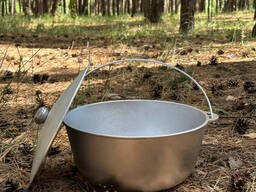 Казан КТА-08 алюминиевый с дужкой и крышкой 8л