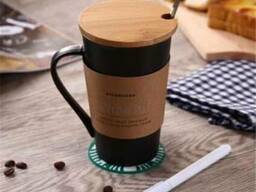 Керамическая чашка с крышкой