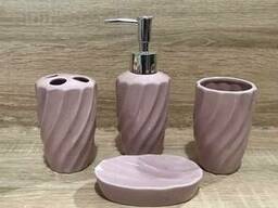 Керамический набор для ванной комнаты S&amp;T, пудра