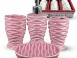 Керамический набор для ванной комнаты S&amp;T, розовый