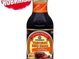 Киккоман соевый соус-барбекю Терияки с медом - 250 мл.