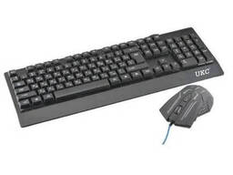 Клавиатура+мышка UKC с LED подсветкой от USB M-710, клавиатура игровая с подсветкой и. ..