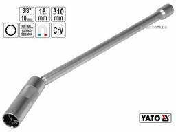 Ключ для свічок запалу дванадцятигранний магнітний YATO 3/8" М16 x 310 мм Cr-V