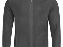 Кофта флисовая мужская, цвет серый. Нанесение логотипов