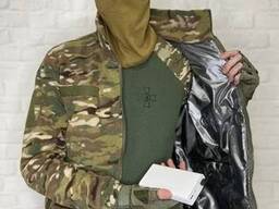 Кофта флисовая с подогревом от PowerBank и термо-подкладкой Omni Heat. Флиска армейская...