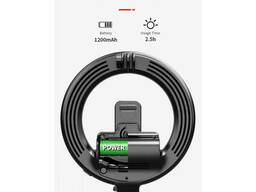 Кольцевая LED лампа L07 16 см с держателем для телефона селфи кольцо для блогера с. ..