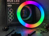 Кольцевая светодиодная лампа RGB LED RING MJ26 26 см с держателем телефона, кольцевая. .. - фото 3