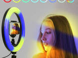 Кольцевая светодиодная лампа RGB LED RING MJ26 26 см с держателем телефона, кольцевая. .. - фото 1