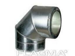 Колено термо 90° Ф100/160 нерж/оц AiSi304 ≠0,5мм