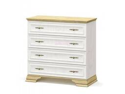 Комод для речей Мебель Інструменти Іріс 4Ш андерсон пейн/дуб золотий