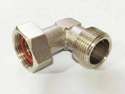 Компактна mini - американка кутова 3/4". Різьбове з'єднання з накидною гайкою 3/4". Латунь