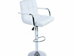 Комплект барных стульев (2 шт) хокер Bonro B-628-1 белый, поворотный, экокожа, с. ..