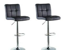 Комплект барных стульев (2 шт) Hoker Monzo Black (Bonro B-628) поворот. , экокожа, рег. .. .
