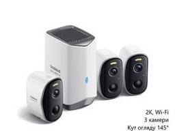 Комплект беспроводного видеонаблюдения Baseus Security N1 (3 камеры 2K, Wi-Fi. ..
