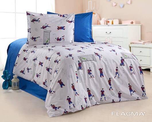 Комплект детского постельного белья "Футболіст Ліонель Мессі , ранфорс Lux" Турция Евро. ..