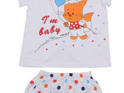 Комплект для девочек Валери-Текс 1845-55-030-002 86 см Белый