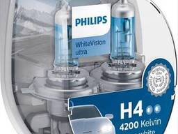 Комплект галогеновых ламп Philips 12342WVUSM H4 60/55W 12V P43t WhiteVision ultra +60%