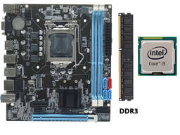 Комплект Huanan B75 LGA 1155 DDR3 8 gb Core i3-2120 USB 3.0 SATA 3 системна плата материнс