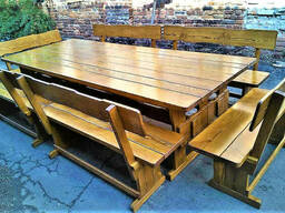 Комплект мебель деревянная 2500*800 для кафе, дачи