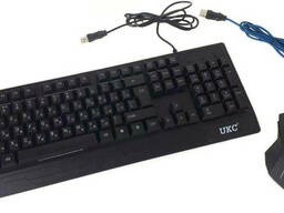 Комплект проводная игровая клавиатура и мышь UKC 4958