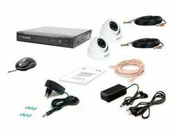 Комплект видеонаблюдения Tecsar AHD 2OUT-2M-Audio DOME