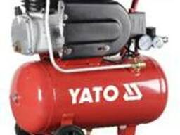 Компресор мережевий YATO 230 В, 1,5 кВт, тиск ≤ 8 Bar, під. повітря- 150 л/хв, ресивер. ..