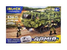 Конструктор КрАЗ Ураган IBLOCK PL-921-388, 536 деталей