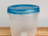 Контейнер лоток судочек круглый с закручивающейся крышкой PP 0.7 л - фото 3