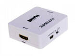 Конвертер HDMI на RCA (AV) CVBS адаптер видео с аудио 1080P HDV-610 AV-001 (4273) White - фото 1