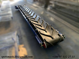 Конвейер ленточный, транспортер для сыпучих грузов желобчатого типа 5 метров. Шеврон рюмка
