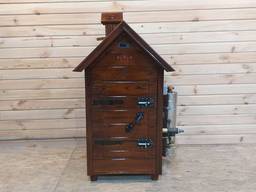 Коптильня гарячого та холодного копчення на 76л