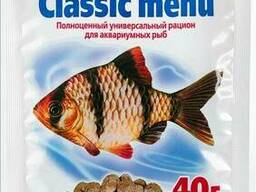 Корм Аквариус Классик меню таблетки для аквариумных рыб берущих корм в толще воды 40 г