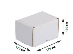 Коробка до 0.5 кг. Почтовая коробка 170 x 120 x 100 (самосборная, белая).