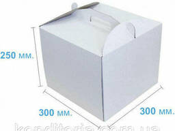 Коробка тортовая картонная 30*30*25 без окна
