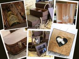 Корпоративні новорічні подарунки та сувеніри. Дерев'яні коробки