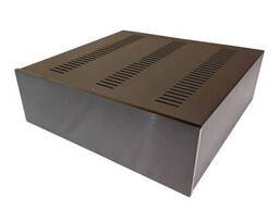 Корпус металлический MiBox с алюминиевой панелью MB-21(Black) (Ш320 Г310 В100) черный