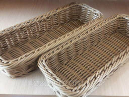 Корзинка диспенсер для столовых приборов. Подставка для ножей, вилок , ложек из ротанга