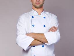 Поварской костюм белый с синим