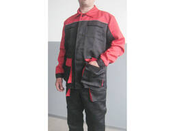 Костюм робочий чорно-червоний, тканина грета