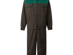 Костюм робочий "WorkPro Master", чорний с зеленим (Куртка Полукомбінезон)