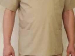 Костюм пекаря бежевый, костюм поварской для пищевого производства