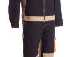 Костюм робочий з напівкомбінезоном бежевого кольору