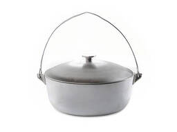 Котел алюмінієвий з кришкою та дужкою 255мм 4л СИЛА