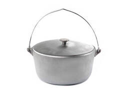 Котел алюмінієвий з кришкою та дужкою 265мм 6л СИЛА