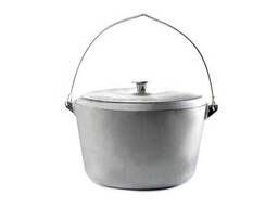 Котел алюмінієвий з кришкою та дужкою 290мм 10л СИЛА