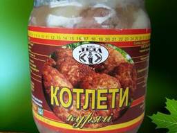 Продам котлеты консервированые куриные 0,5л