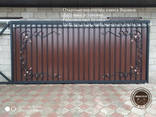 Кованные ворота, металлические ворота, ворота откатные - фото 1