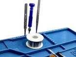 Коврик для пайки и ремонта магнитный силиконовый термостойкий 550*350. Blue - фото 3