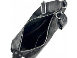 Кожанае женская наплечная сумка UnaBorsetta черный