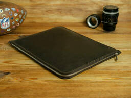 Кожаный чехол для MacBook на молнии, с войлочной подкладкой, Винтажная кожа, цвет Шоколад